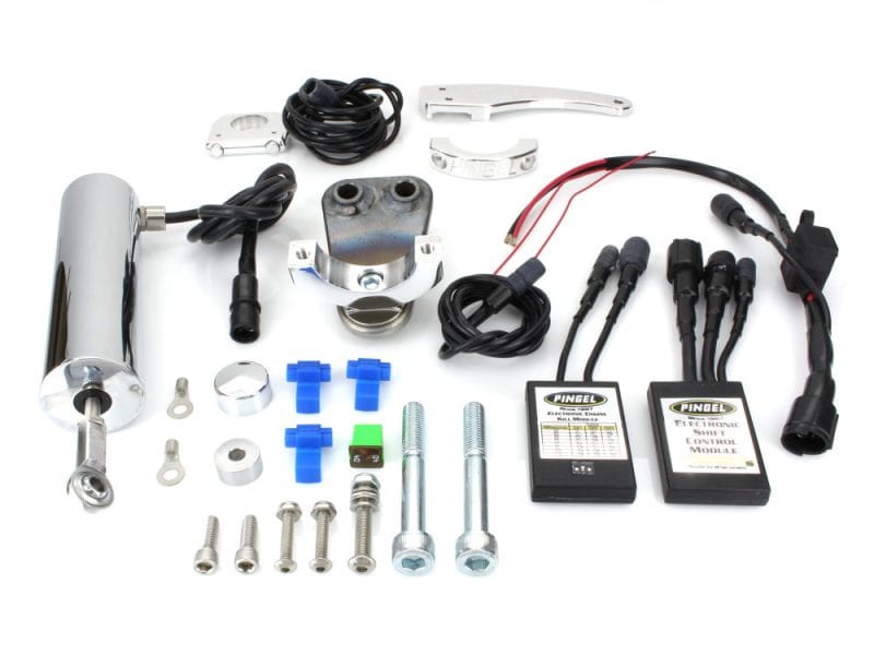 Electric Shifter Kit. Fits Night Rod Special 2012-2017. High-performance motorcycle parts kit with electronic shift control modules and accessories.