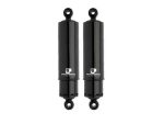 Heavy-duty black motorcycle shock absorbers for Revelry Motorcycles Australia.