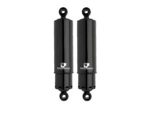 Heavy-duty black motorcycle shock absorbers for Revelry Motorcycles Australia.