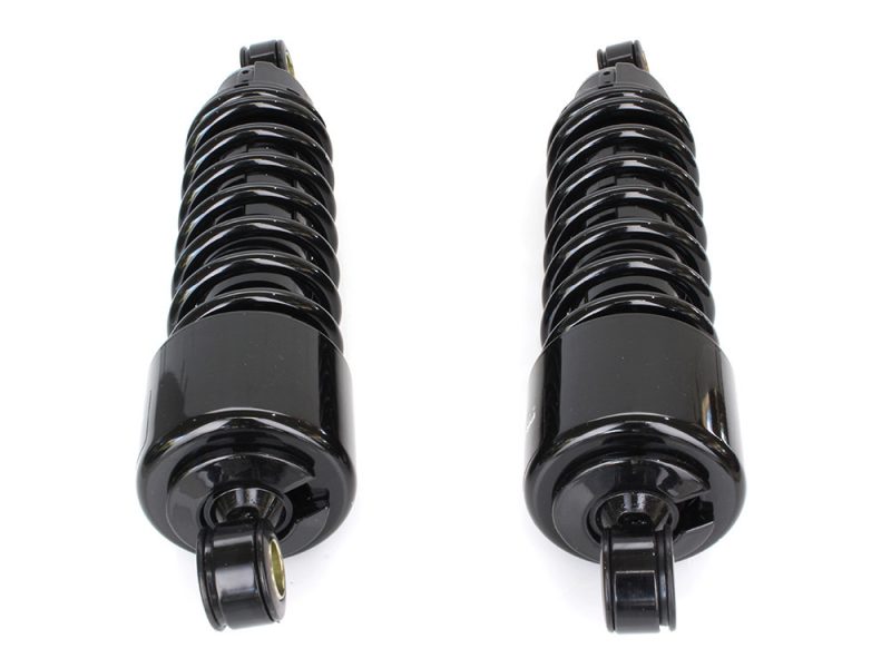 Heavy-duty motorcycle shock absorbers for enhanced ride comfort - Revelry Motorcycles.