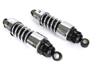 High-performance motorcycle suspension shocks for Revelry Motorcycles.