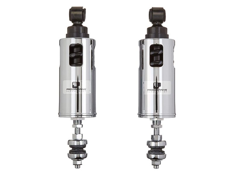 High-performance motorcycle shock absorbers for Revelry Motorcycles.