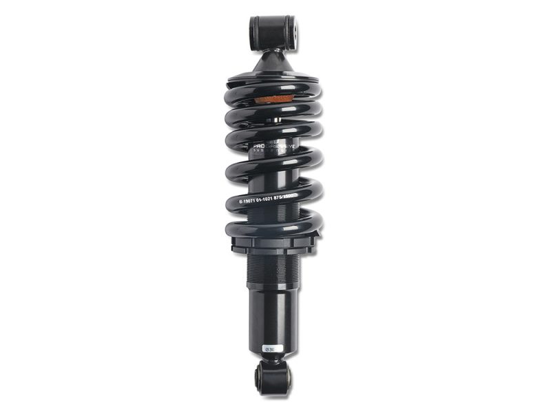 High-performance motorcycle shock absorber for Revelry Motorcycles.