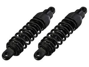 High-quality black motorcycle shock absorbers for Revelry Motorcycles.