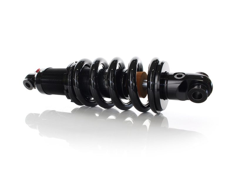 High-performance motorcycle shock absorber for Revelry Motorcycles, Australian motorcycle parts.