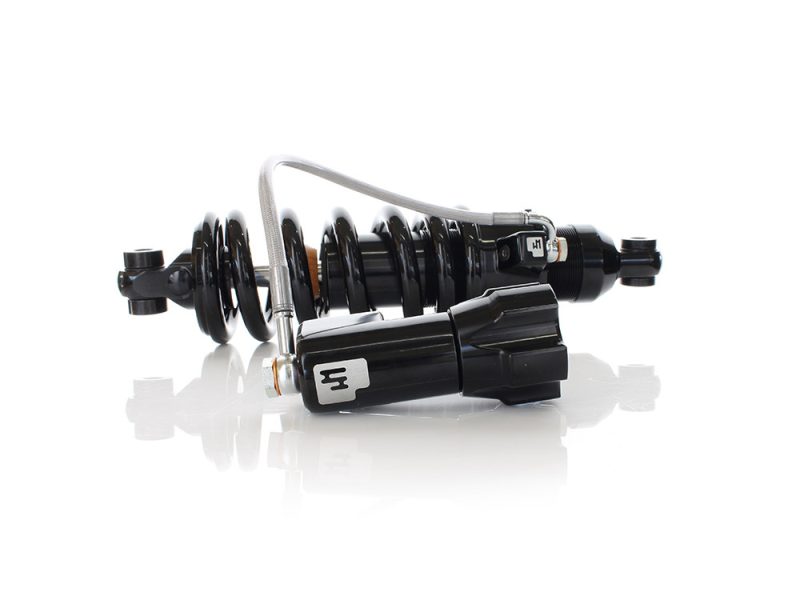 High-performance motorcycle shock absorber from Revelry Cycles, Australian-made suspension part.