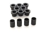 Rubber shock absorber bushings for motorcycle suspension system.