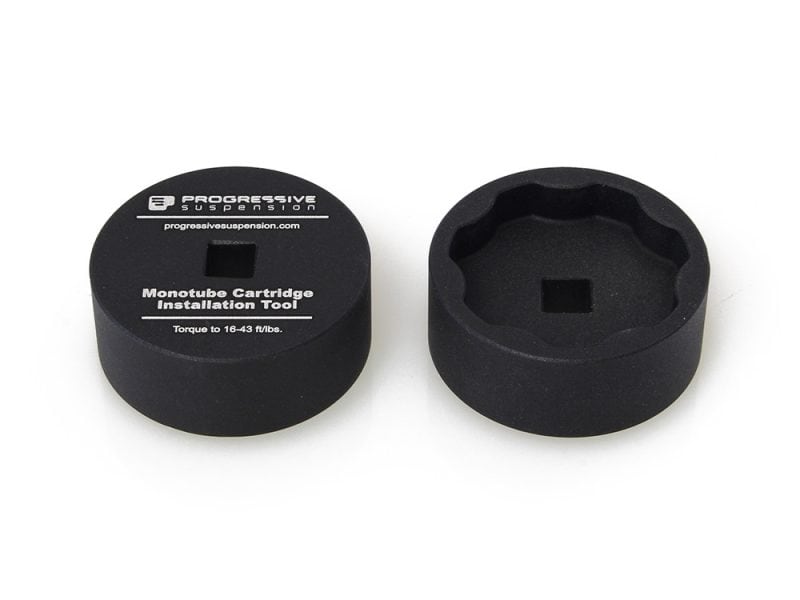Precision motorcycle suspension tool for Monotube Cartridge installation.