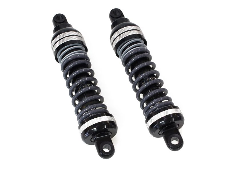 Heavy-duty motorcycle shock absorbers for Revelry Motorcycles.