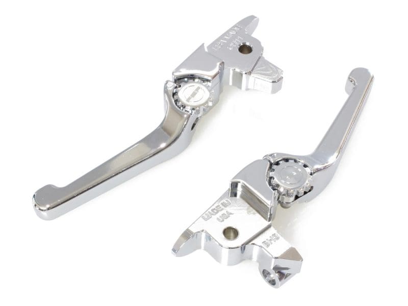 Adjustable Anthem Levers - Chrome. Fits Touring 2017-2020 With Hydraulic Clutch Shiny chrome motorcycle clutch levers for vintage bikes.