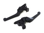 Black motorcycle gear shifters for Revelry Motorcycles, high-quality Australian custom bike parts.