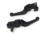 Black motorcycle clutch levers for Revelry Motorcycles.