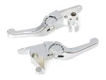 High-quality chrome motorcycle clutch levers for revelry motorcycles and custom bike parts.