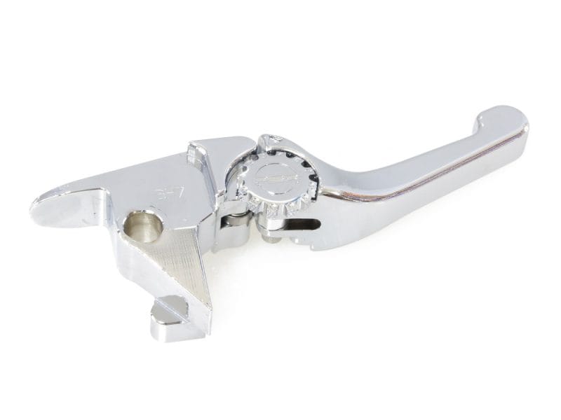 Chrome motorcycle gear shifter lever for Harley Davidson bikes.