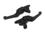 Bold black motorcycle brake and clutch levers for Revelry Motorcycles accessories.