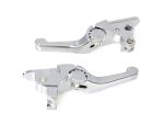 Chrome motorcycle clutch levers for Harley Davidson, high-quality and durable.