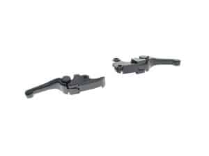 Gear shifter levers for motorcycles, durable black aluminium, essential for motorcycle control.