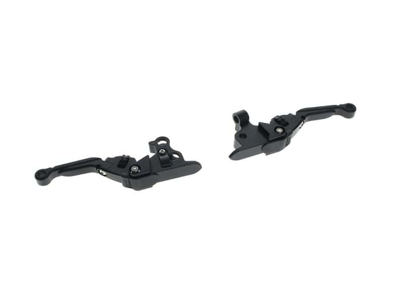 Adjustable Anthem Pro Levers - Black. Fits Touring Most 2021-2024 with Cable Clutch Lightweight motorcycle brake/clutch levers for Revelry Motorcycles, durable and high-performance for Australian bikes.
