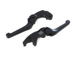 Black motorcycle brake and clutch levers for Revelry Motorcycles.