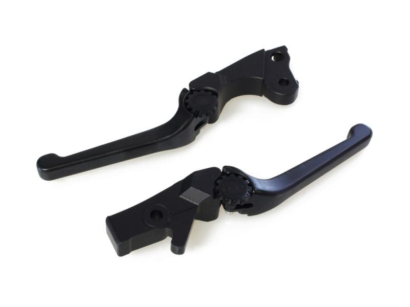 Adjustable Anthem Levers - Black. Fits Indian Cruiser 2022up Comfortable black motorcycle clutch and brake levers for Harley Davidson bikes.
