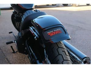 Bagger Nation motorcycle rear fender with Revelry Motorcycles branding in Australia.