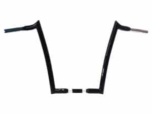 Bold black motorcycle handlebar with matte finish for Revelry Motorcycles accessories.