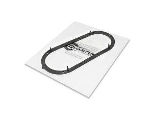 Qantas fuel gauge gasket for motorcycle tanks, durable rubber material.