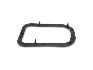 Black motorcycle gasket with protruding spikes, designed for Revelry Motorcycles accessories.