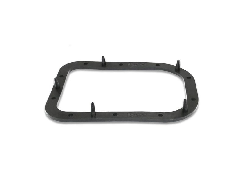 Black motorcycle gasket with protruding spikes, designed for Revelry Motorcycles accessories.