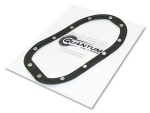 Diamond-shaped black motorcycle gasket with embedded screws for Revelry Motorcycles.