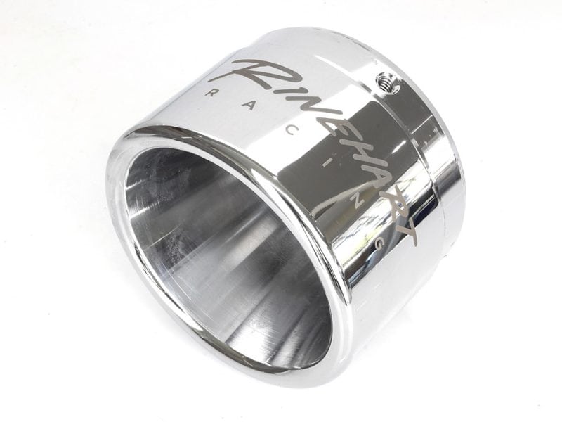 Polished aluminium motorcycle radiator cap from Revelry Motorcycles, Australian custom bike parts.