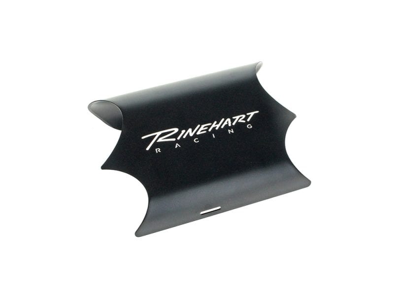 Aluminium motorcycle engine guard with "Trinehart Racing" logo, designed for Harley Davidson bikes.