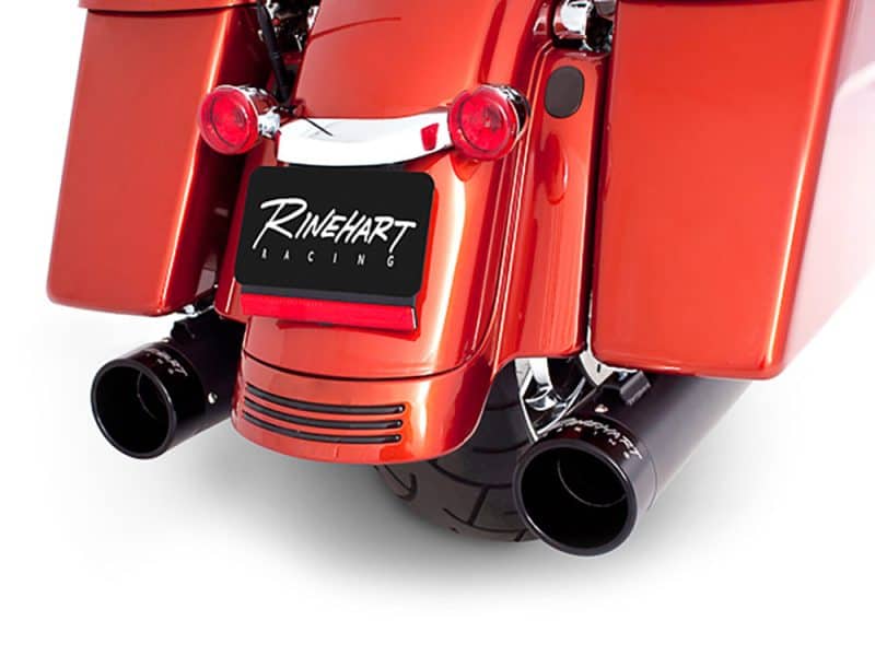 Rinehart Racing motorcycle exhaust, high-performance motorcycle part for Harley Davidson bikes.