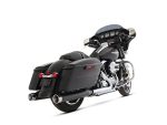 Riv rev motorcycle touring bike with saddlebags black cruiser bike for long rides on the road.