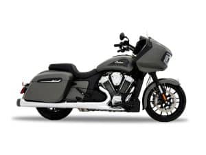 Sleek grey Indian Challenger touring motorcycle for sale at Revelry Cycles Australia.