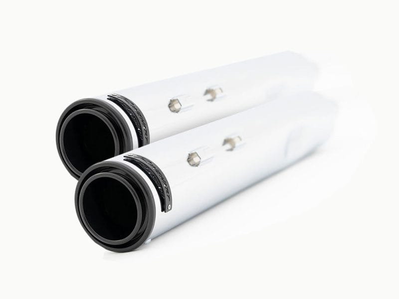 4-1/2in. HP45XL Slip-On Mufflers - Chrome with Black End Caps. Fits Touring 2017up. Premium motorcycle forks for Revelry Motorcycles in Australia.