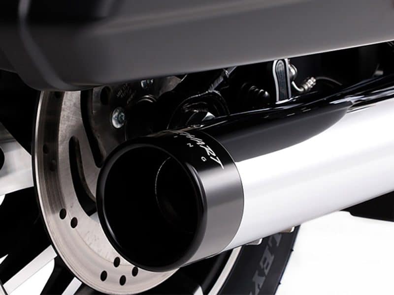 High-performance motorcycle exhaust system from Revelry Motorcycles Australia.