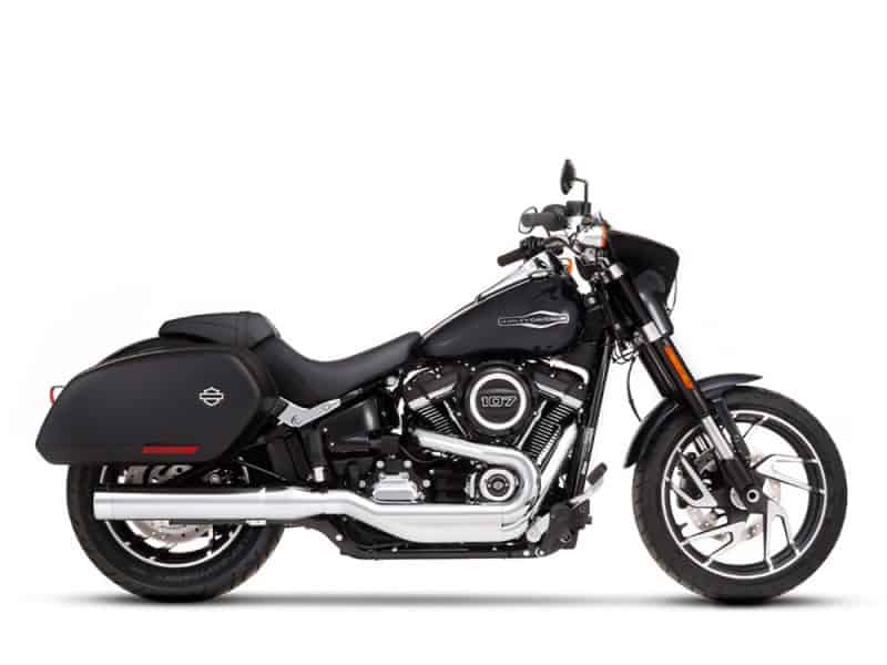 Harley Davidson motorcycle with saddlebags for sale in Australia.