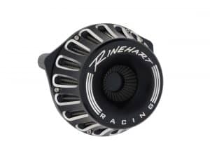 High-performance Rinehart Racing motorcycle air intake for enhanced engine airflow and power.
