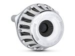 High-performance Revelry Motorcycle air cleaner, chrome finish for custom bike styling.