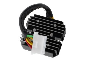 Regulator rectifier for Revelry Motorcycles, essential voltage regulation component.