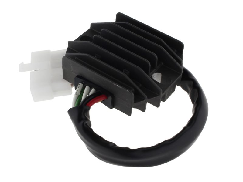 Regulator - Black. Yamaha 400-900cc 1980-1988. Altenator regulator rectifier for motorcycle engine cooling systems.