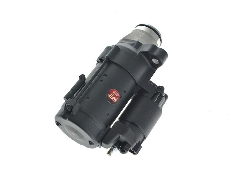 1.6kw Starter Motor - Black. Fits Softail 2018up High-performance motorcycle starter motor for Revelry Motorcycles and custom bike builds.