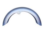 Light blue motorcycle fender for custom bike, essential motorcycle accessories, Revelry Motorcycles.