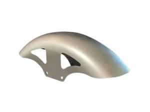 Aluminium motorcycle front fender for Revelry Motorcycles custom builds.