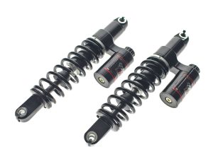 Heavy-duty motorcycle shock absorbers for enhanced ride comfort and performance. Suitable for custom bikes and motorcycle enthusiasts.