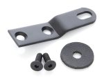 High-quality motorcycle part for Revelry Motorcycles, black metal with bolts and rubber pad.