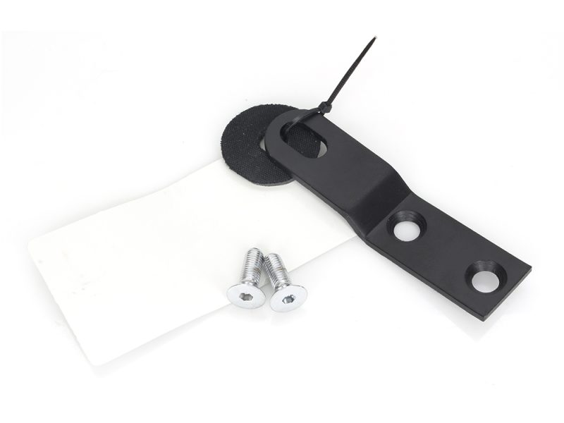 High-quality motorcycle brake lock clamp with mounting pads for added security.