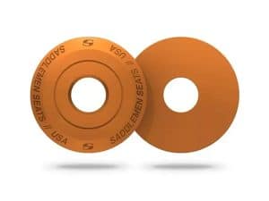 Orange motorcycle saddle seat riser wheels for Revelry Motorcycles, Australian delivery.