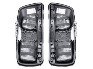 High-quality motorcycle tail lights with sleek black design for Revelry Motorcycles Australia.